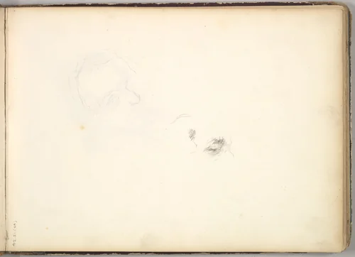 Preliminary Studies for Portrait of William Makepeace Thackeray by Frederic Leighton, drawing, 1850-1860