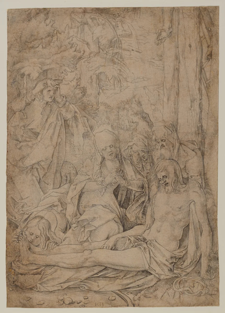 The Lamentation of Christ by Hans Baldung Grien, drawing, 1510-1516