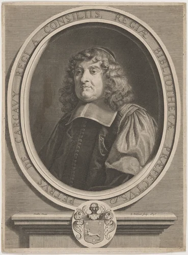 Peter de Carcavy by Gerard Edelinck, print, 1675