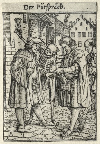 Dance of Death: The Advocate by Hans Holbein the Younger, print, 1521-1531