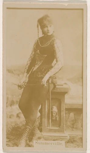 Miss Annie Summerville, from the Actresses series (N245) issued by Kinney Brothers to promote Sweet Caporal Cigarettes by Kinney Brothers Tobacco Company, photograph, 1890