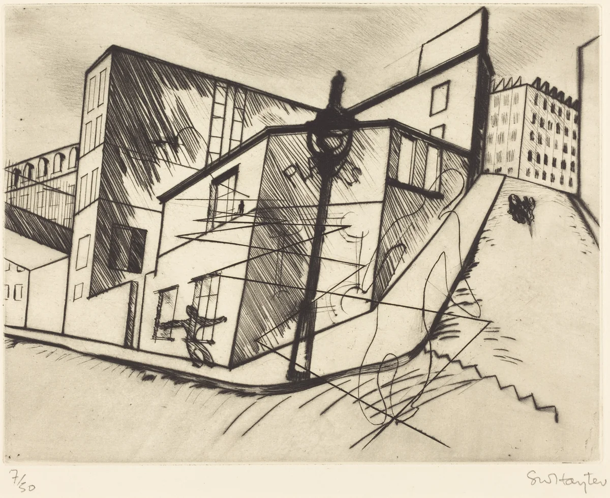 Rue de la Villette by Stanley William Hayter, portfolio, 1930