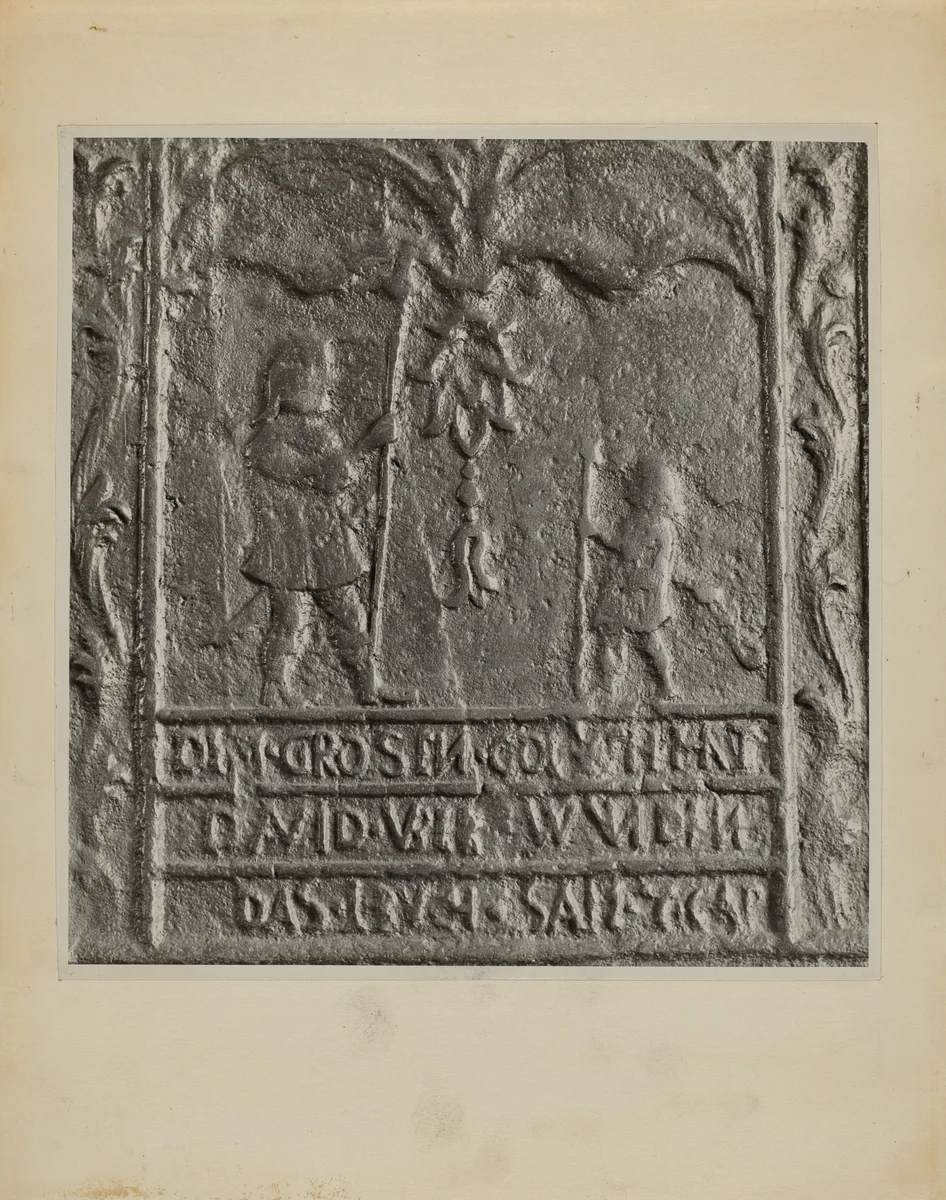 Pa. German Stove Plate by Charles Von Urban, index of american design, 1936