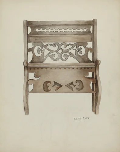 Bed by Juanita Lantz, index of american design, 1935-1942