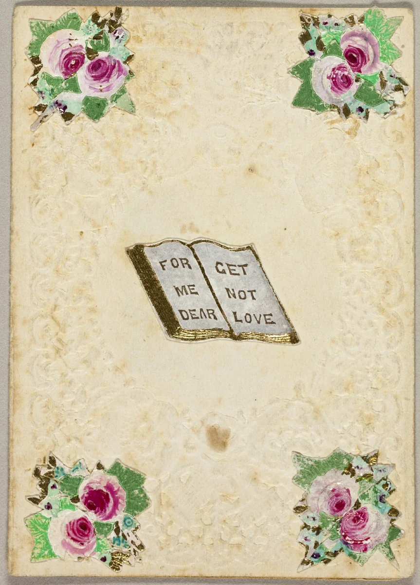 Forget Me Not Dear Love (valentine) by Unknown Artist, other, 1825-1835
