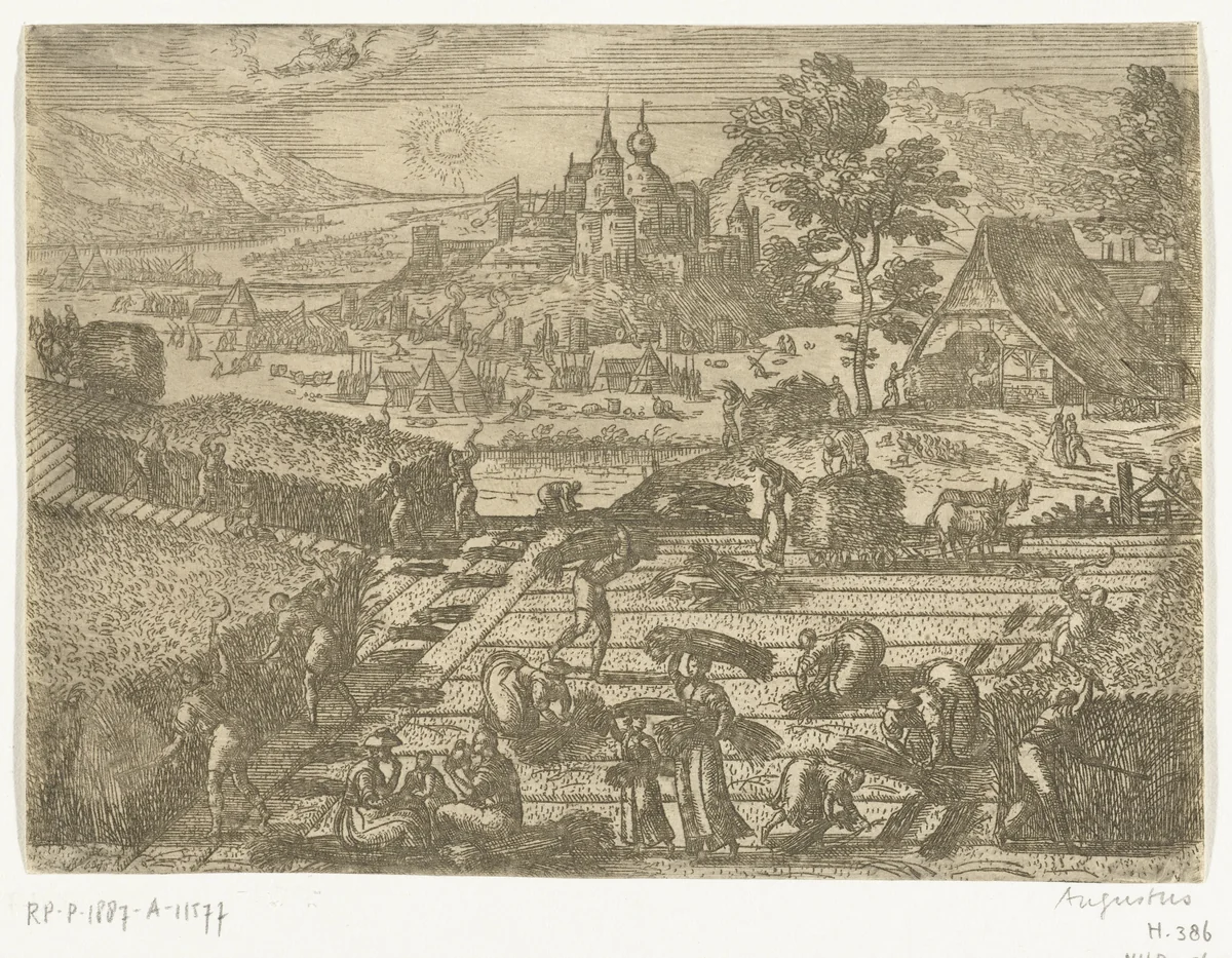 Augustus by Pieter van der Borcht, print, 1545-1608