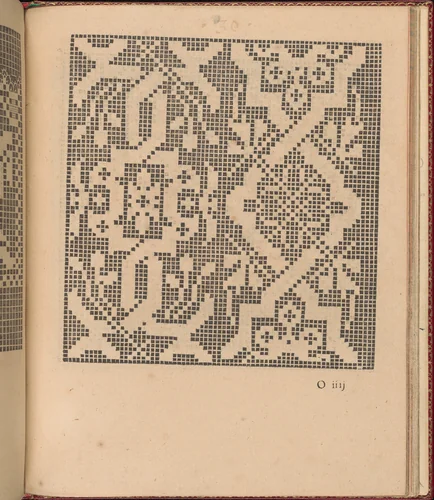 Les Singuliers et Nouveaux Portraicts... page 56 (recto) by Federico de Vinciolo, book, 1588