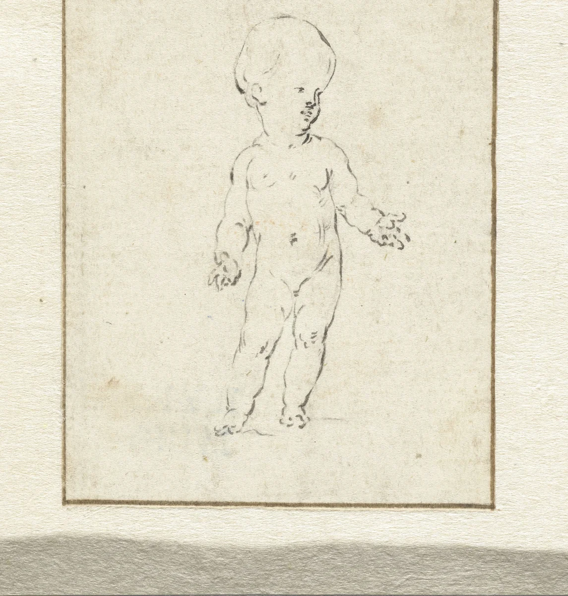 Staand kind by Abraham Delfos, drawing, 1741-1820