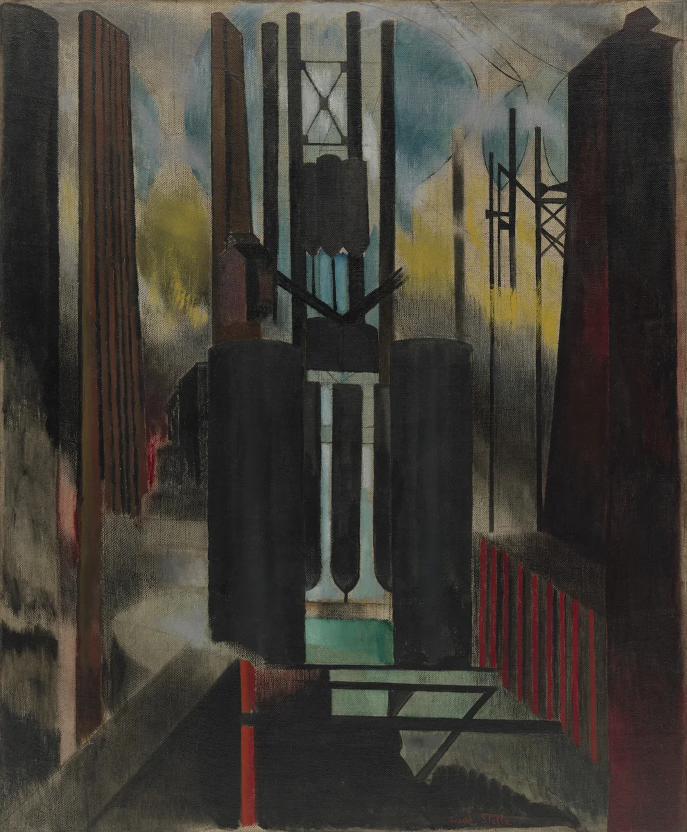 Factories by Joseph Stella, painting, 1918