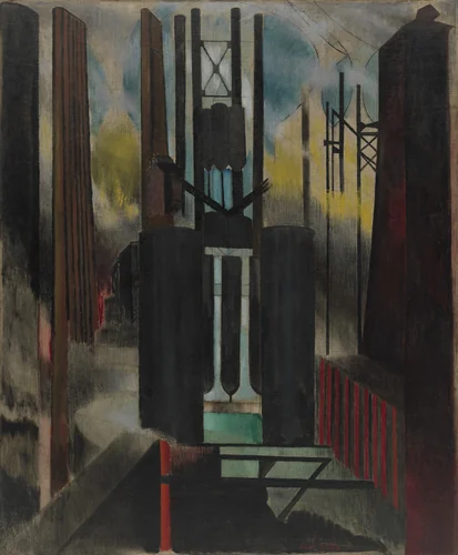 Factories by Joseph Stella, painting, 1918