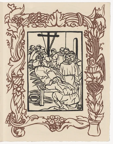 Plate (page 381) from Les Petites Fleurs de St. François (The Little Flowers of St. Francis) by Émile Bernard, illustrated book, 1928