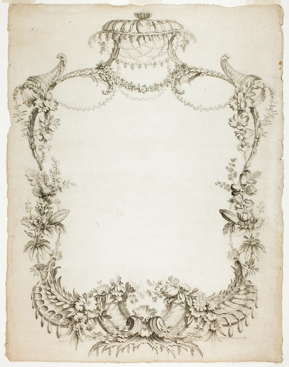 Ornamental Border by Gabriel Huquier, print, 1715-1772