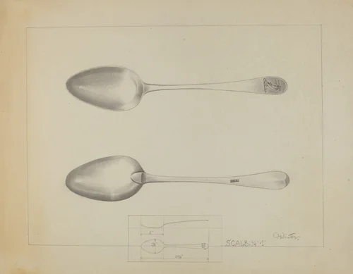 Silver Spoon by Charlotte Winter, index of american design, 1936