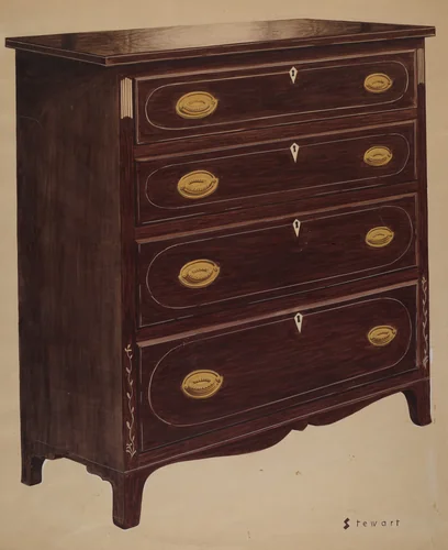 Chest of Drawers by Robert Stewart, index of american design, 1937