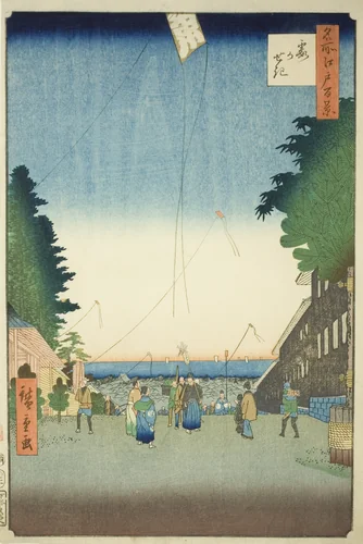 Kasumigaseki, from the series "One Hundred Famous Views of Edo (Meisho Edo hyakkei)" by Utagawa Hiroshige (歌川広重), print, 1857