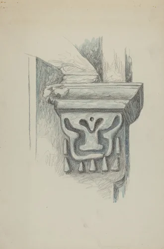 Architectural Detail by Harry Mann Waddell, index of american design, 1935-1942