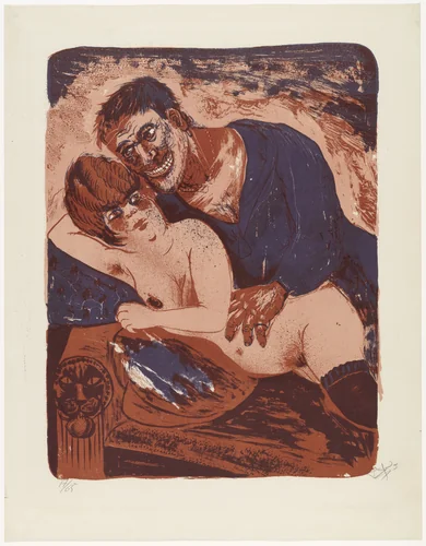 Sailor and Girl (Matrose und Mädchen) by Otto Dix, print, 1923