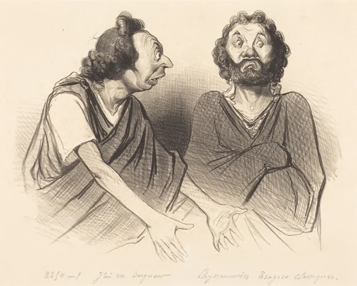 J'ai vu Seigneur... votre malheureux fils... by Honoré Daumier, print, 1841