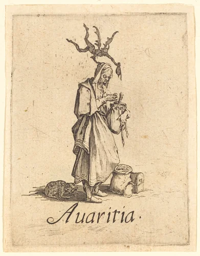 Greed by Jacques Callot, print, 1621