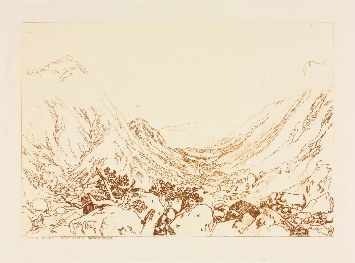 Ben Arthur, Scotland by Frank Short, print, 1884