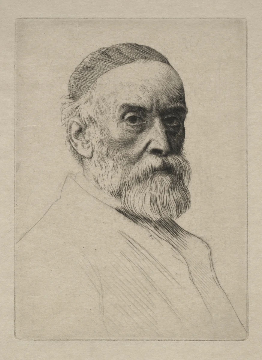George Frederic Watts by Alphonse Legros, print, 1879