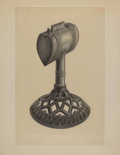 Lard Oil Lamp by Milton Grubstein, index of american design, 1937