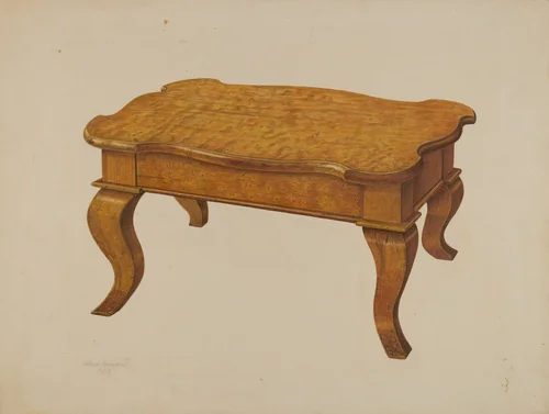 Footstool by Albert Geuppert, index of american design, 1939