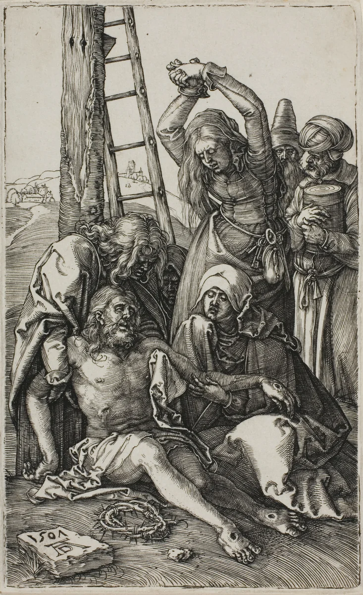 Lamentation of Christ, from The Engraved Passion by Albrecht Dürer, print, 1507