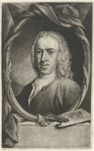 Zelfportret by Aert Schouman, print, 1740-1792