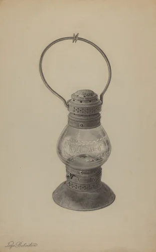 Hand Lantern by Lazar Rubinstein, index of american design, 1939