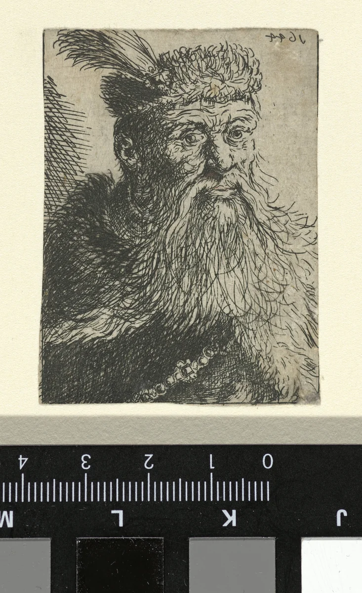Buste van een Poolse heer by anonymous, print, 1644