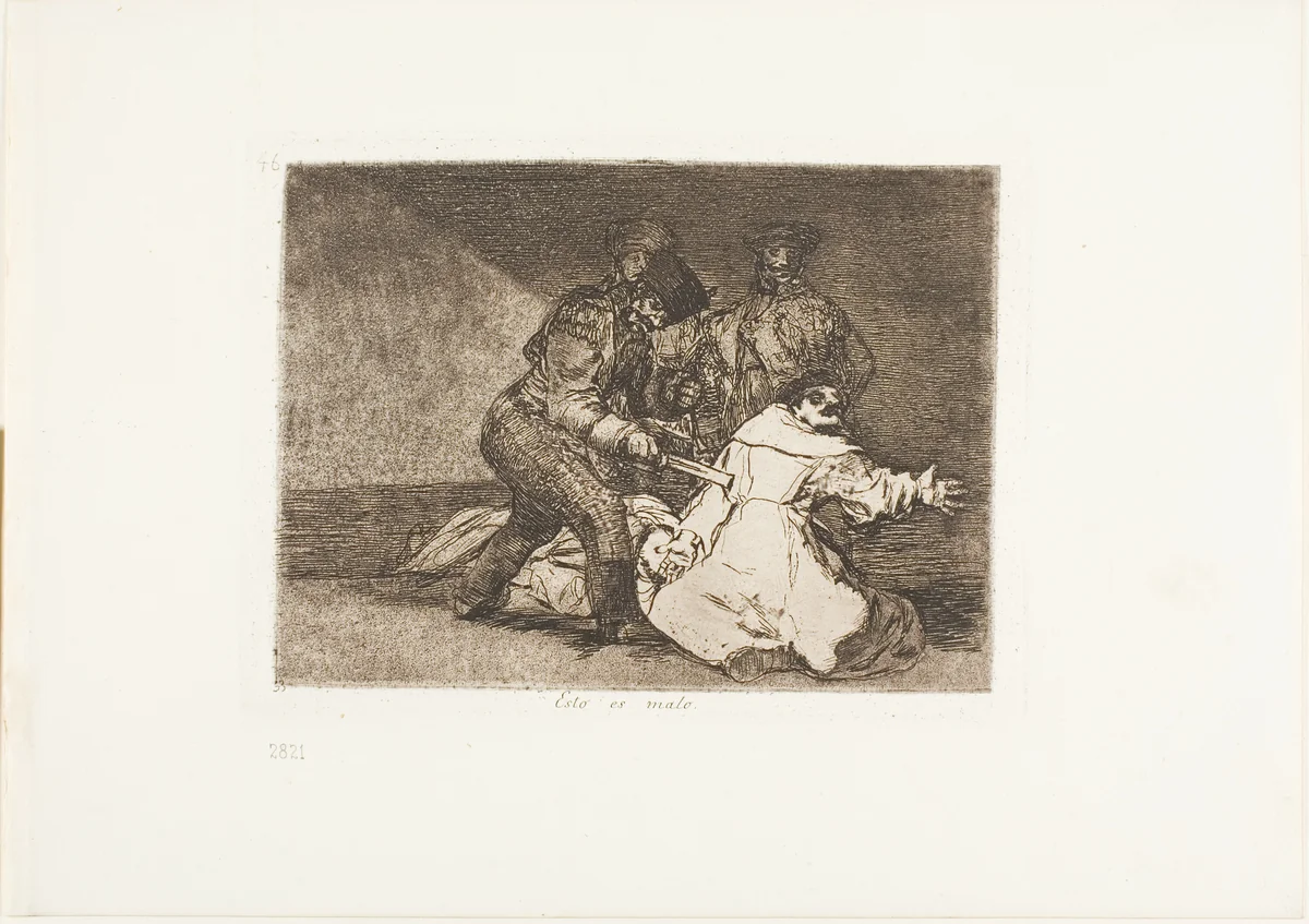 This is Bad, plate 46 from The Disasters of War by Francisco José de Goya, print, 1812-1815