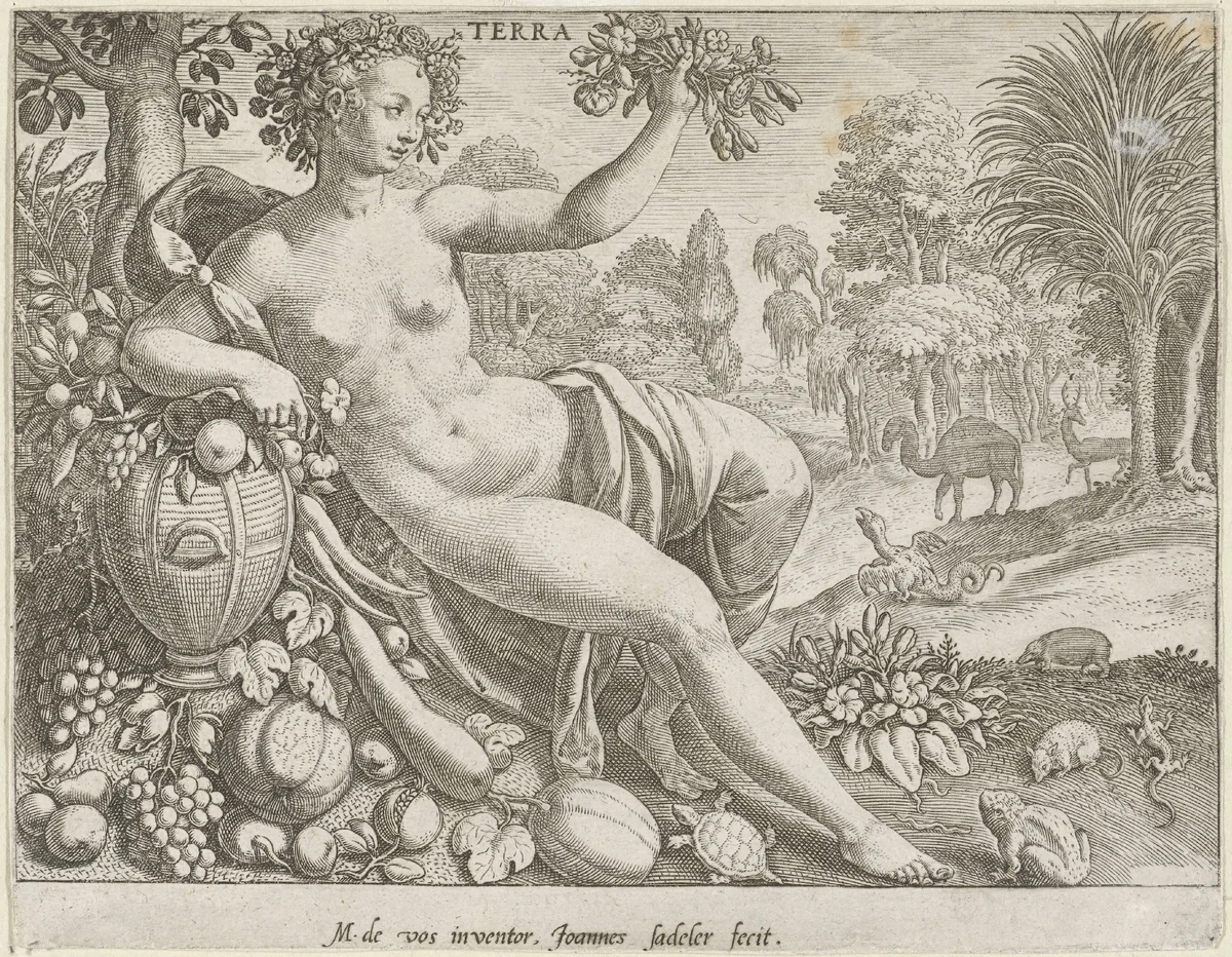 Aarde by Unknown, print, 1560-1600