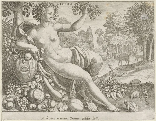 Aarde by Unknown, print, 1560-1600