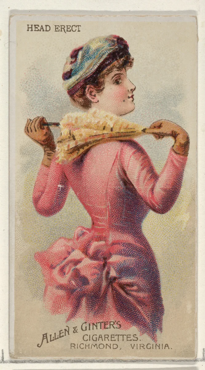 Head Erect, from the Parasol Drills series (N18) for Allen & Ginter Cigarettes Brands by Allen & Ginter, print, 1888