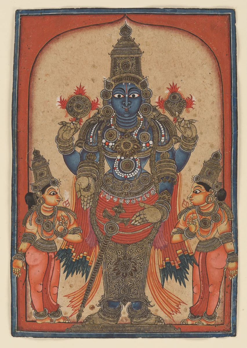 Vishnu Venkateshvara, Lord of Tirupati by Tirupati School, painting, 1787-1799