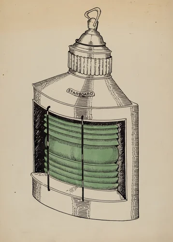 Ship Lantern by Florence Huston, index of american design, 1936