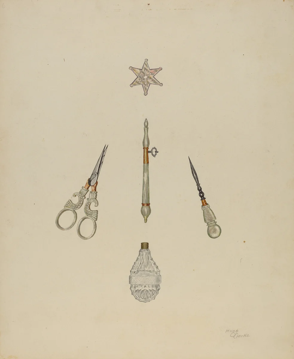 Boudoir Set by Hugh Clarke, index of american design, 1935-1942