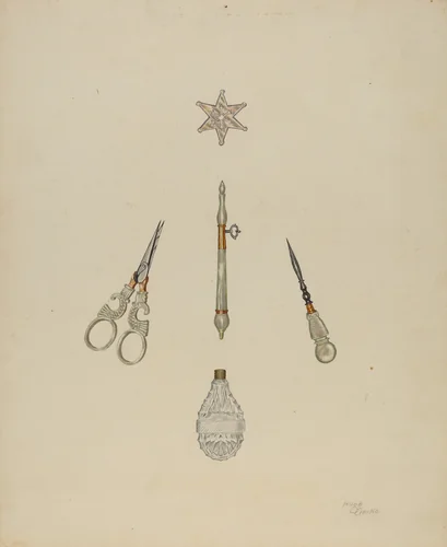 Boudoir Set by Hugh Clarke, index of american design, 1935-1942