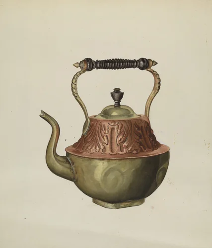 Teapot by Henry Meyers, index of american design, 1937