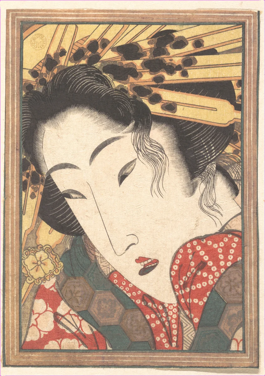 Rejected Geisha from Passions Cooled by Springtime Snow by Keisai Eisen (渓斎英泉), print, 1824