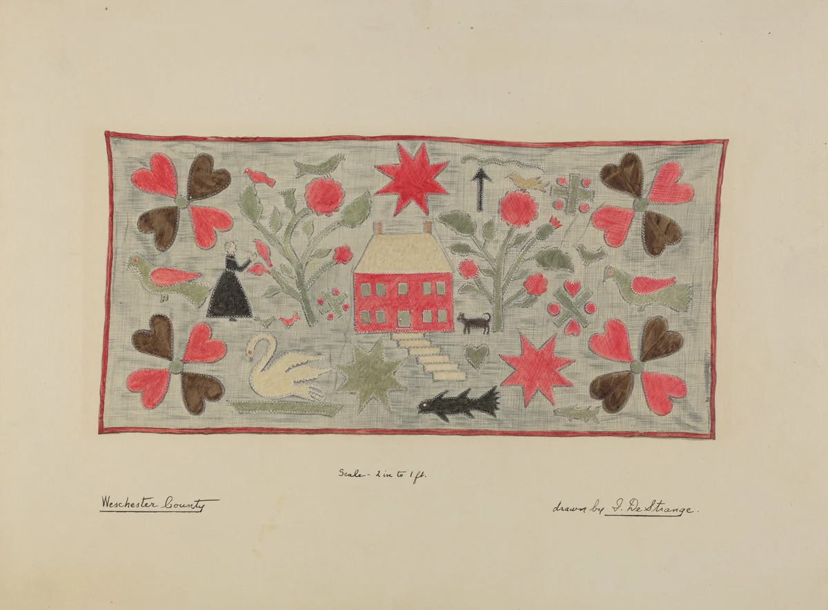 Rug or Wall Hanging by Isabelle De Strange, index of american design, 1937