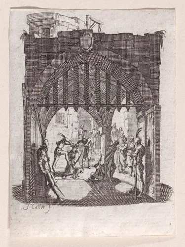 Le Couronnement d'Épines (The Crowning with Thornes), from "La Petite Passion" (The Little Passion) by Jacques Callot, print, 1624-1625
