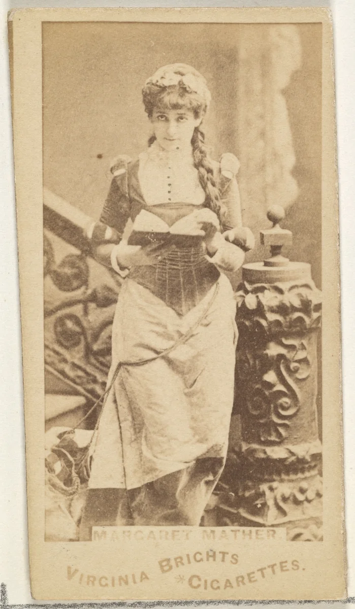 Margaret Mather, from the Actors and Actresses series (N45, Type 1) for Virginia Brights Cigarettes by Allen & Ginter, photograph, 1885-1891
