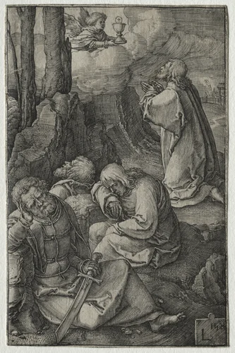 The Passion: The Agony in the Garden by Lucas van Leyden, print, 1521
