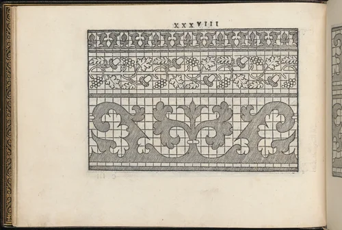 La Vera Perfettione del Disegno di varie sorti di recami, page 19 (verso) by Giovanni Ostaus, book, 1567