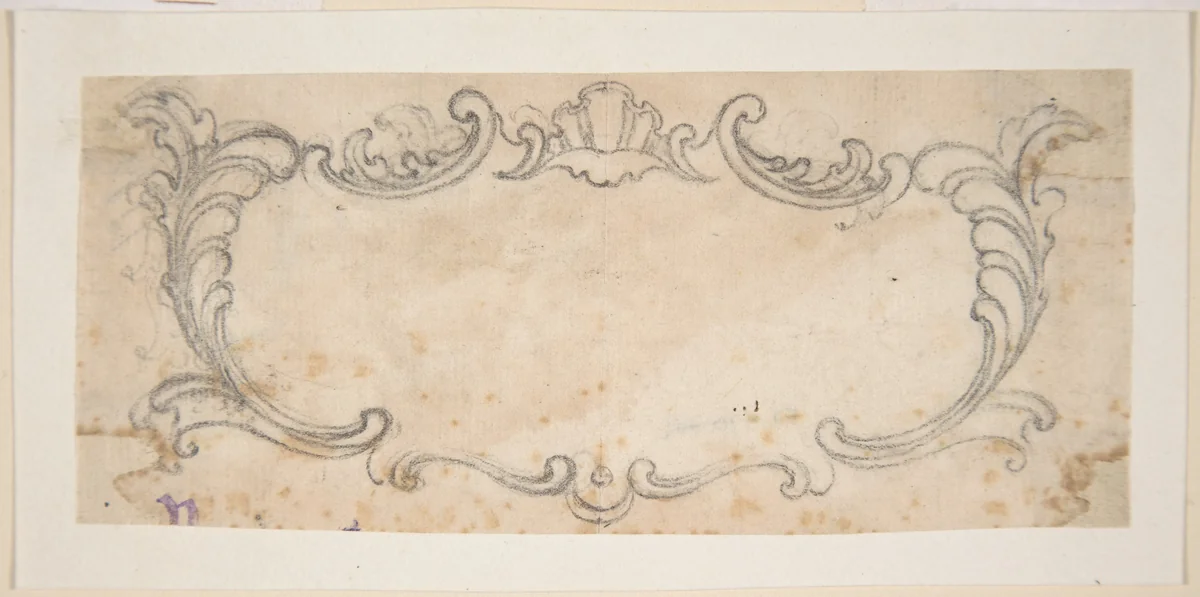 Design for a Cartouche by Giovanni Battista Foggini, drawing, 1652-1725