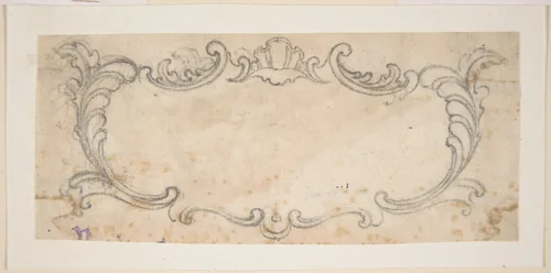 Design for a Cartouche by Giovanni Battista Foggini, drawing, 1652-1725