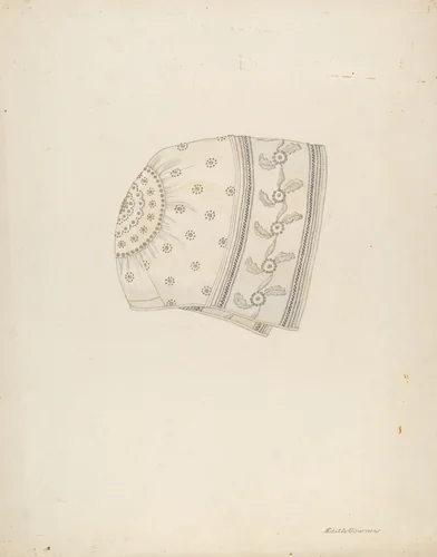 Baby's Bonnet by Edith Towner, index of american design, 1937
