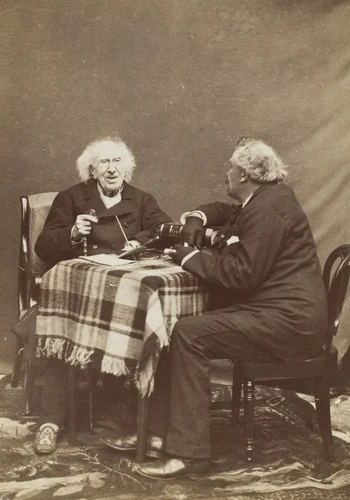 Nadar with Eugène Chevreuil on his Hundredth Birthday by Nadar, photograph, 1886